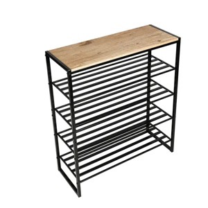 Jace 5-Tier Shoe Rack, Metal Steel, 15 Pairs of Shoes, Multi-Functional - 1 of 4