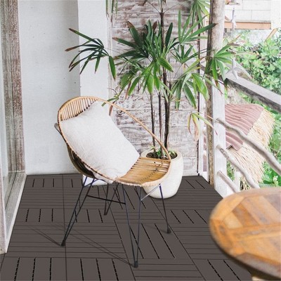 Patio Flooring, 12"x12" Deck Tiles With Open Drainage System, Square Flooring Tiles, Interlocking Decking Tiles