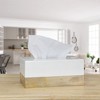AuldHome Design Tissue Box Cover (Enamel/Mango Wood); Minimalist Scandinavian Decor White Tissue Holder - 2 of 4