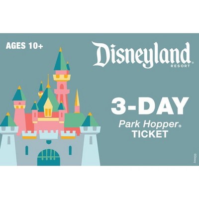 Disneyland 3 Day Park Hopper Ticket $505 (Ages 10+)