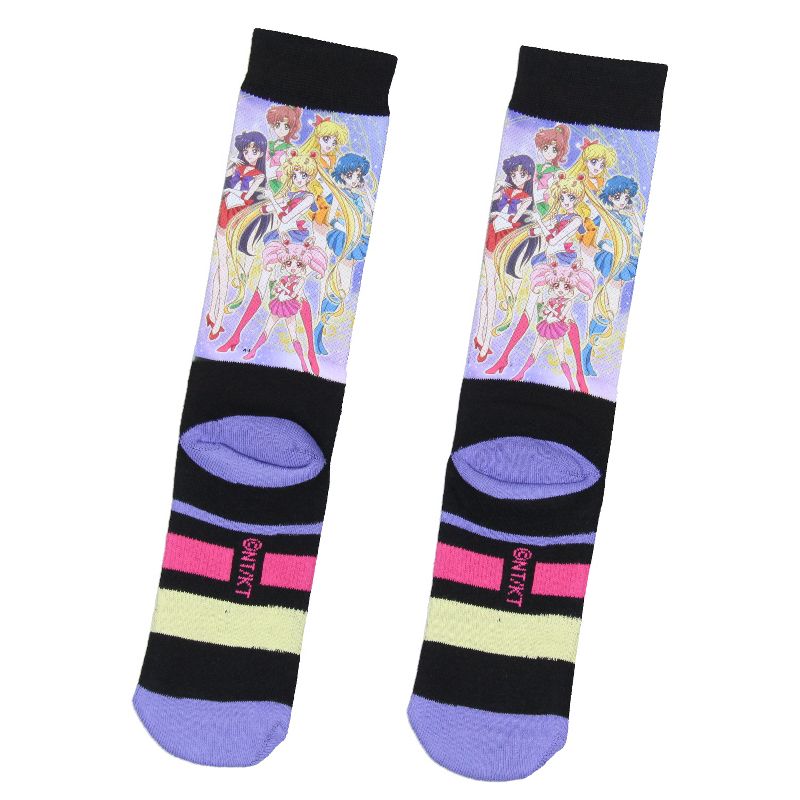 Sailor Moon Socks Anime Manga Men's Sailor Moon Crystal Athletic Crew Socks Multicoloured, 2 of 5