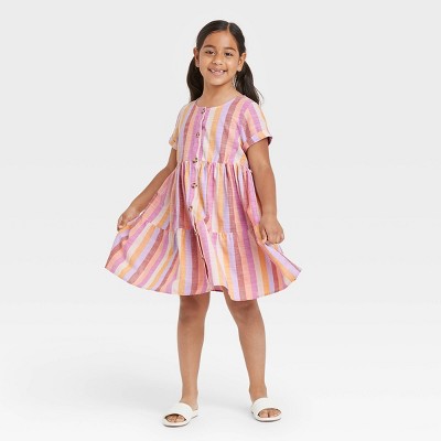 Cat & Jack - Brandclub - Girls' Long Sleeve Rib Tulle Dress - Cat &  Jack™ Light Pink XS