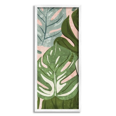 Stupell Industries Varied Monstera Leaf Pattern Framed Giclee Art