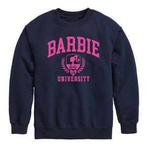 Boys' - Barbie - University Graphic Long Sleeve Fleece Sweatshirt - 1 of 4