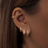 Small Gold Huggie Hoop Earrings Set for Women Men Hypoallergenic 14K Plated Stack Cartilage Earrings, Multiple Piercing - 3 of 4