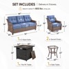 Gymojoy Outdoor Sofa Swivel Chairs with Fire Pit Table - 2 of 4