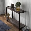 Console Tables, Industrial entryway Table, Narrow Sofa Table with Shelves, Entrance Table Open Shelf for Hallway, Living Room, Foyer, Office - 4 of 4