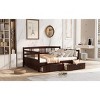 Streamdale Full Size Daybed Wood Bed with Two Drawers, Espresso - 3 of 4