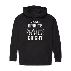 Men's - Instant Message - Christmas Mixing Spirits Bright Graphic Fleece Pullover Hoodie - 1 of 4