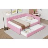 TIRAMISUBEST Full XL Size Upholstered Platform Bed with Twin XL Trundle, Modern Daybed Sofa Bed Frame with Button Tufted Design - 4 of 4