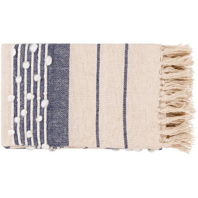 Mark & Day Nebelberg 50"W x 60"L Texture Cream Throw Blankets