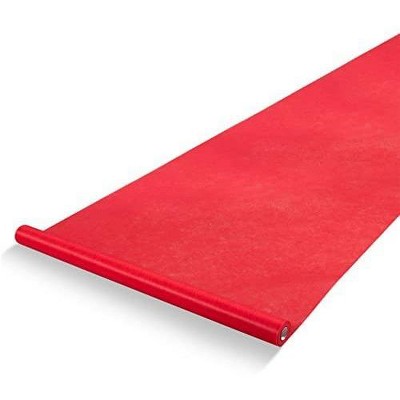 Juvale Red Carpet Runner - Aisle Runner - Essential Hollywood and Christmas Party Decoration, Runway Rug, Red, 3x50 Feet (40gsm Thickness)