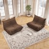 SYFERLORY Soft Beanbag Chair Set of 2，Fireside Bean Bag Lounger Memory Foam Chair For Home, Apartment Or Gaming Venue - 2 of 4