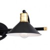 Vaxcel Akron 3 - Light Vanity in  Matte Black/Natural Brass - 4 of 4