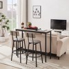 KTMBDW Bar Table and Chairs Set, Pub Table and Chairs Set for 2 with Storage Shelves, 3 Piece Table Set for Living Room,Dining Room,Small Apt - 3 of 4