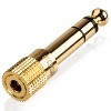 FosPower 5 Pack 6.35mm (1/4 inch) Male to 3.5mm (1/8 inch) Female 3-Conductor TRS AUX Stereo Audio Headphone Jack Adapter - 24K Gold Plated - 3 of 4