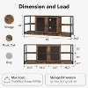 Farmhouse TV Stand for 75 inch TV, Entertainment Center with Storage Cabinet, Industrial TV Console Cabinet with Mesh Doors for Living Room - 2 of 4