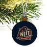 New Jersey Institute of Technology Primary Logo Mini Small Tiny Wood Christmas Tree Holiday Ornament - 3 of 4