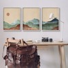Stupell Industries Abstract Mountains Landscape Moon Black Framed Giclee Art - 2 of 4