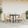 vidaXL Garden Dining Set Brown Poly Rattan 4-seater - 3 of 4