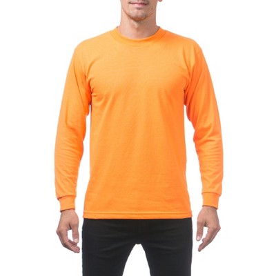 Pro Club Men's Relaxed Fit Comfort Cotton Long Sleeve Crew Neck T-Shirt
