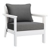 WestinTrends Avalon Outdoor Modern HDPE Patio Club Chairs with Deep Seat Cushions (Set of 2) - 4 of 4