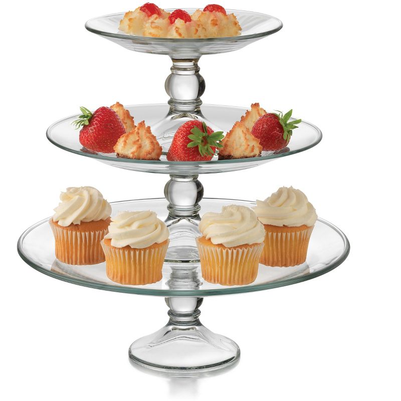 Libbey Selene 3-Tier Glass Footed Server Set, 5 of 10