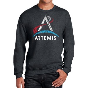 LA Pop Art NASA Artemis Logo - Men's Word Art Crewneck Sweatshirt - 1 of 4