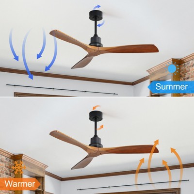 38'' White ABS 3-Blade Ceiling Fan with Remote