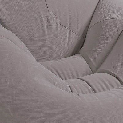 Grey Inflatable Corduroy Beanless Bag Lounge Chair