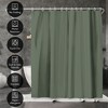 Americanflat 71x74 Solid Green Shower Curtain - 100% Polyester Shower Curtain - Water-Resistant Curtain with Metal Grommets and 12 Curtain Rings - 4 of 4