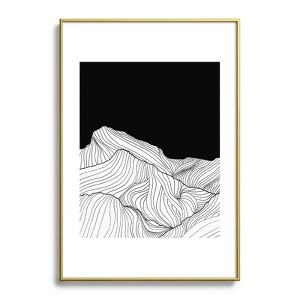 Viviana Gonzalez Lines in the mountains Metal Framed Art Print - Deny Designs - 1 of 4
