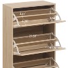 Halitaa 3 Door Shoe Rack, Freestanding Modern Shoe Storage Cabinet, for Entryway - 4 of 4