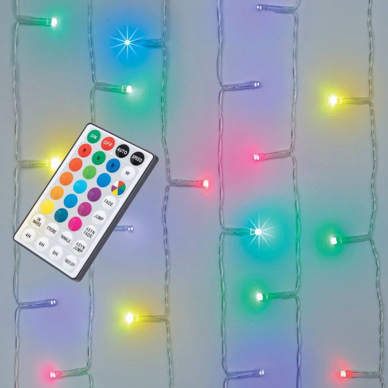 5&#39; x 3.5&#39; LED RGB Curtain Light with Remote - West &#38; Arrow, 1 of 7