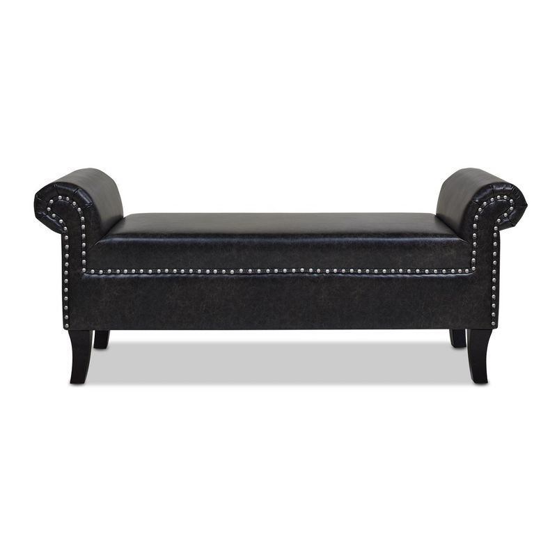 Jennifer Taylor Home Kathy Roll Arm Entryway Accent Bench, 4 of 7