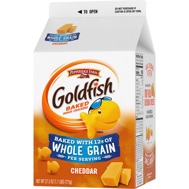 Goldfish Cheddar Crackers Baked with Whole Grain - 27.3oz, 4 of 10