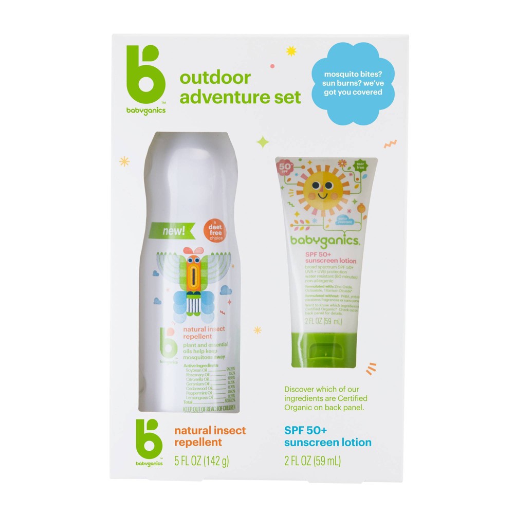 Babyganics 5oz Repellant & 2oz Sunscreen Duo