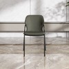 POVISON Contemporary Gray Wingback Dining Chairs Set of 2, Leather Side Chairs, Fully Assembled - 4 of 4