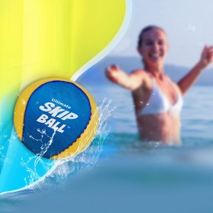 Activ Life Gifts for Kids [Water Skip Balls] Beach Games for Adults and Family Basket Stuffers - Ages 7- 12 - Yellow and Cyan - 1 of 4
