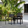 Amazonia 5pc Eucalyptus Round Longbottom Outdoor Patio Dining Set Black: FSC-Certified, All-Weather, UV-Resistant - image 3 of 4