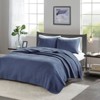 FIONECA Reversible Antimicrobial Brushed Microfiber Coverlet Set Farmhouse Pick Stitch Quilted Bedding - 2 of 4
