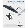 10FT Outdoor Cantilever Umbrella Patio Umbrella with Base Included Market Sun Shade Windproof Offset Umbrella with 360-Degree Rotation - 4 of 4