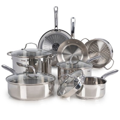 11-Piece Stainless Steel Induction Cookware Set with Glass Lids