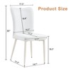 FONTOI 2PCS Modern Minimalist Dining Chairs with Seat Cushion&Curved Backrest for Family, Restaurants, Coffee Shops, White, 17.3"*35"*17.7" - 3 of 4