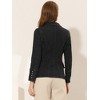 INSPIRE CHIC Women's Lapel Notch Collar Long Sleeve Denim Blazer Jackets - 3 of 4