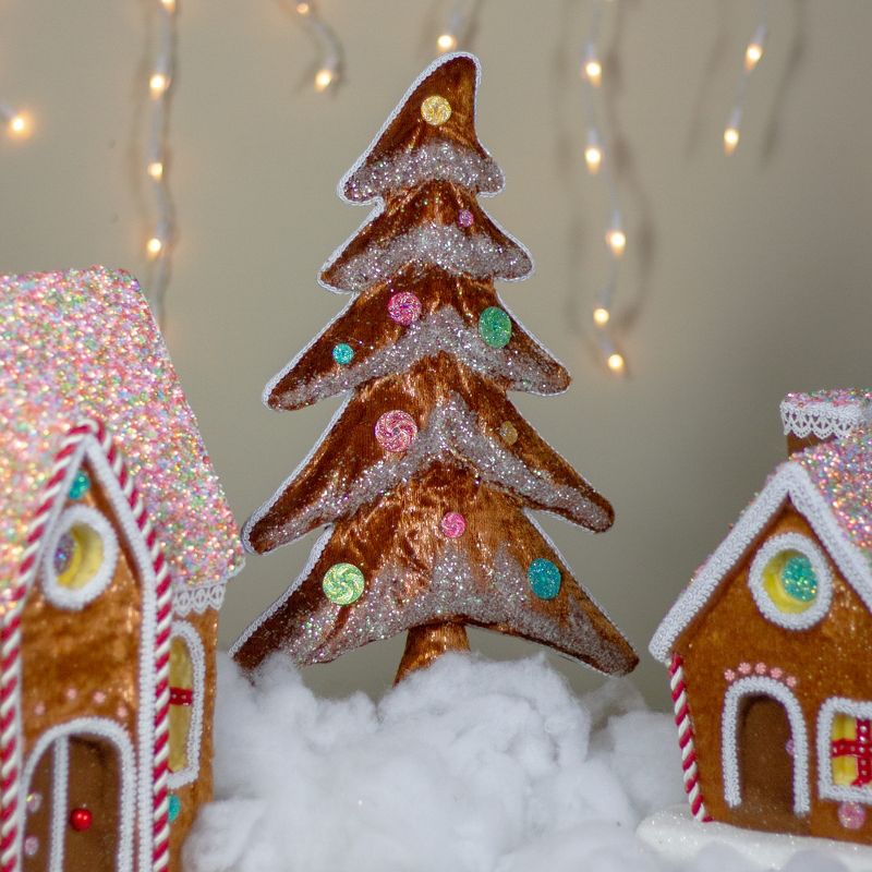Northlight 17.25" Snow Covered Gingerbread Christmas Tree, 2 of 5