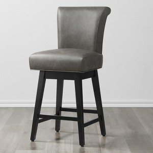 Spruce&Spring Upholstered 26-inch Counter Height Swivel Barstool - 1 of 4