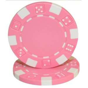 Slickblue 25-Count Striped Dice 11.5g Poker Chips, Clay Composite, Great for Game Nights & Counting Tools, Color Options - 1 of 3