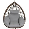 Egg Chair Cushion Hanging Basket Seat Cushion Thicken Soft Egg Swing Chair Pad Hanging Egg Chair Cushion with Headrest - 3 of 4
