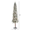 9ft Nearly Natural Pre-Lit Flocked Slim Grand Alpine Artificial Christmas Tree Clear Lights - 2 of 4